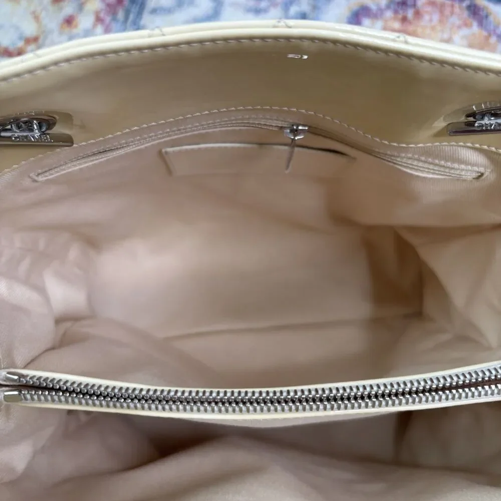 CHANEL quilted patent